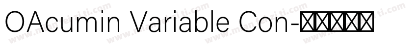 OAcumin Variable Con字体转换